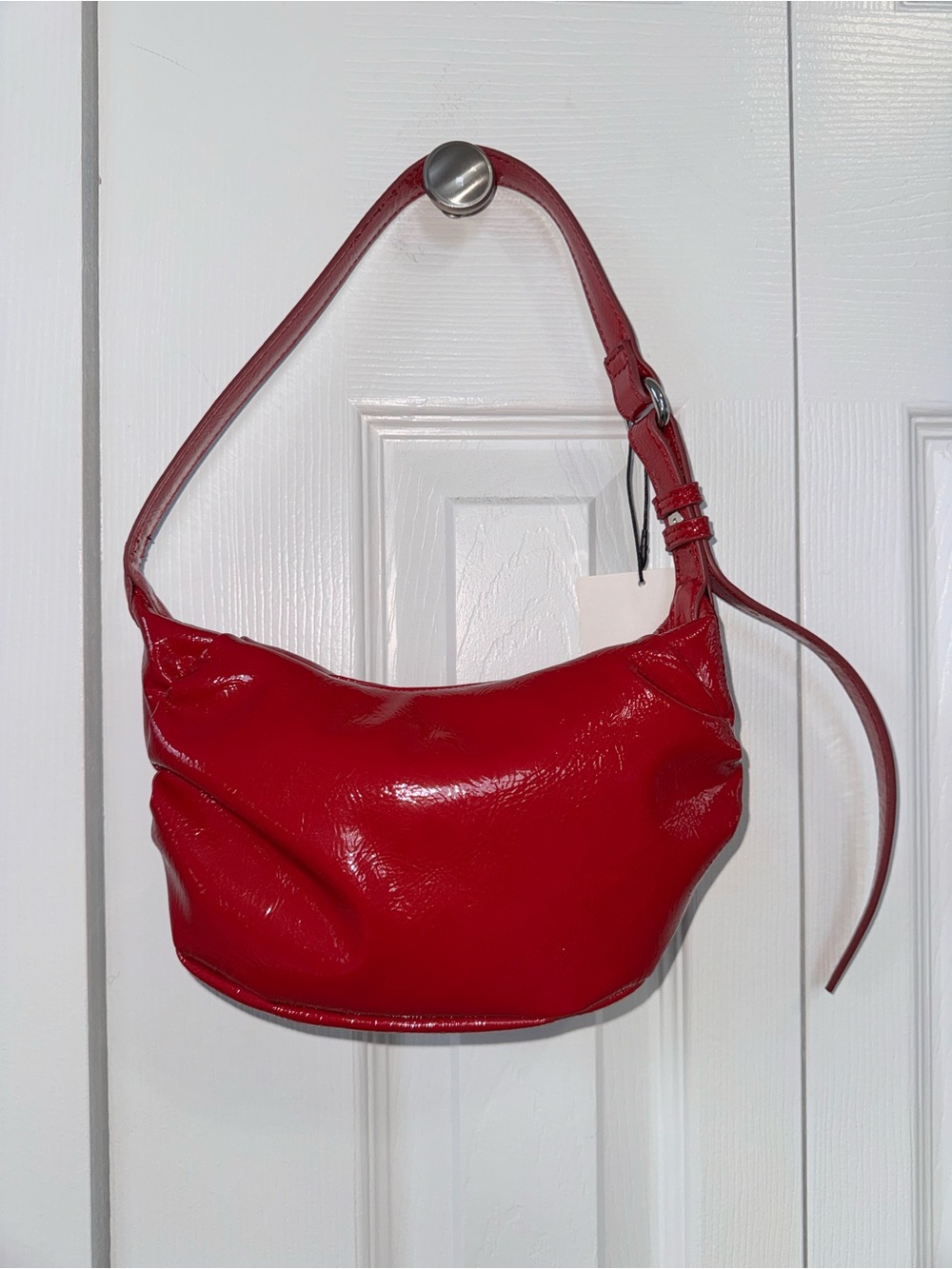 Zara Red Patent Shoulder Bag